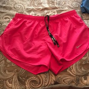 Hot pink running shorts